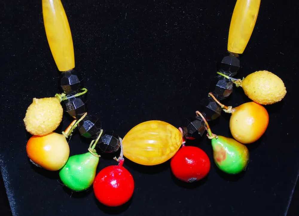 Vintage Tutti-Fruitti  Celluloid Necklace - image 3