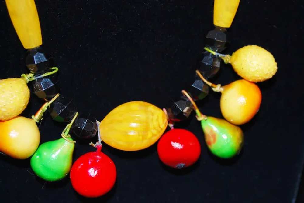 Vintage Tutti-Fruitti  Celluloid Necklace - image 4