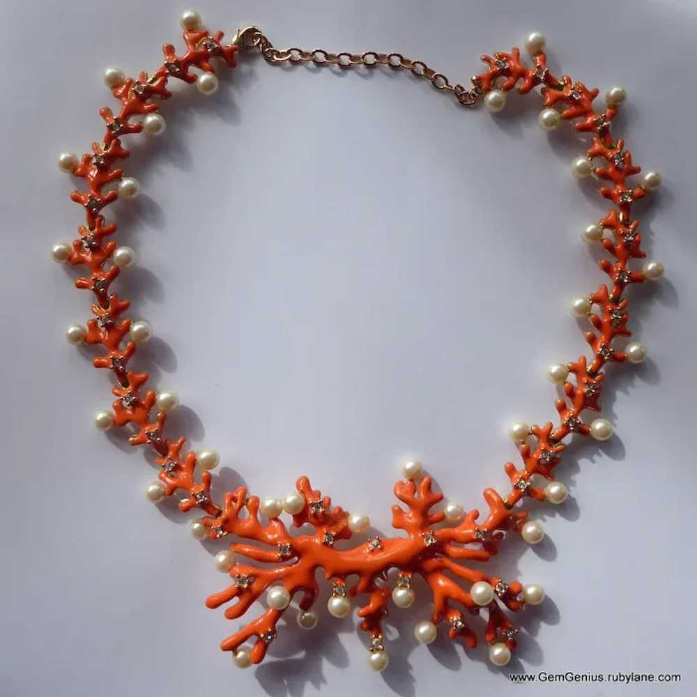 Hutton Wilkinson Coral Branch Necklace - image 2