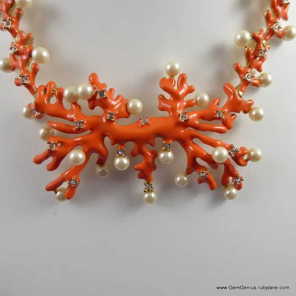 Hutton Wilkinson Coral Branch Necklace - image 3