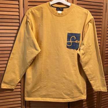 Sean John Mustard Heavyweight Long Sleeve Shirt w… - image 1