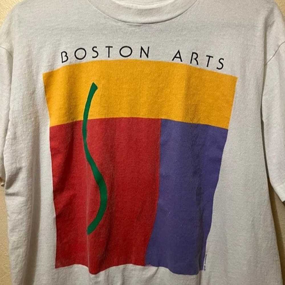 Vintage 1989 Boston Arts Single Stitch Graphic T-… - image 3