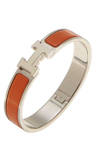Orange Enamel Clic-Clac 'H' Bracelet Narrow - image 1