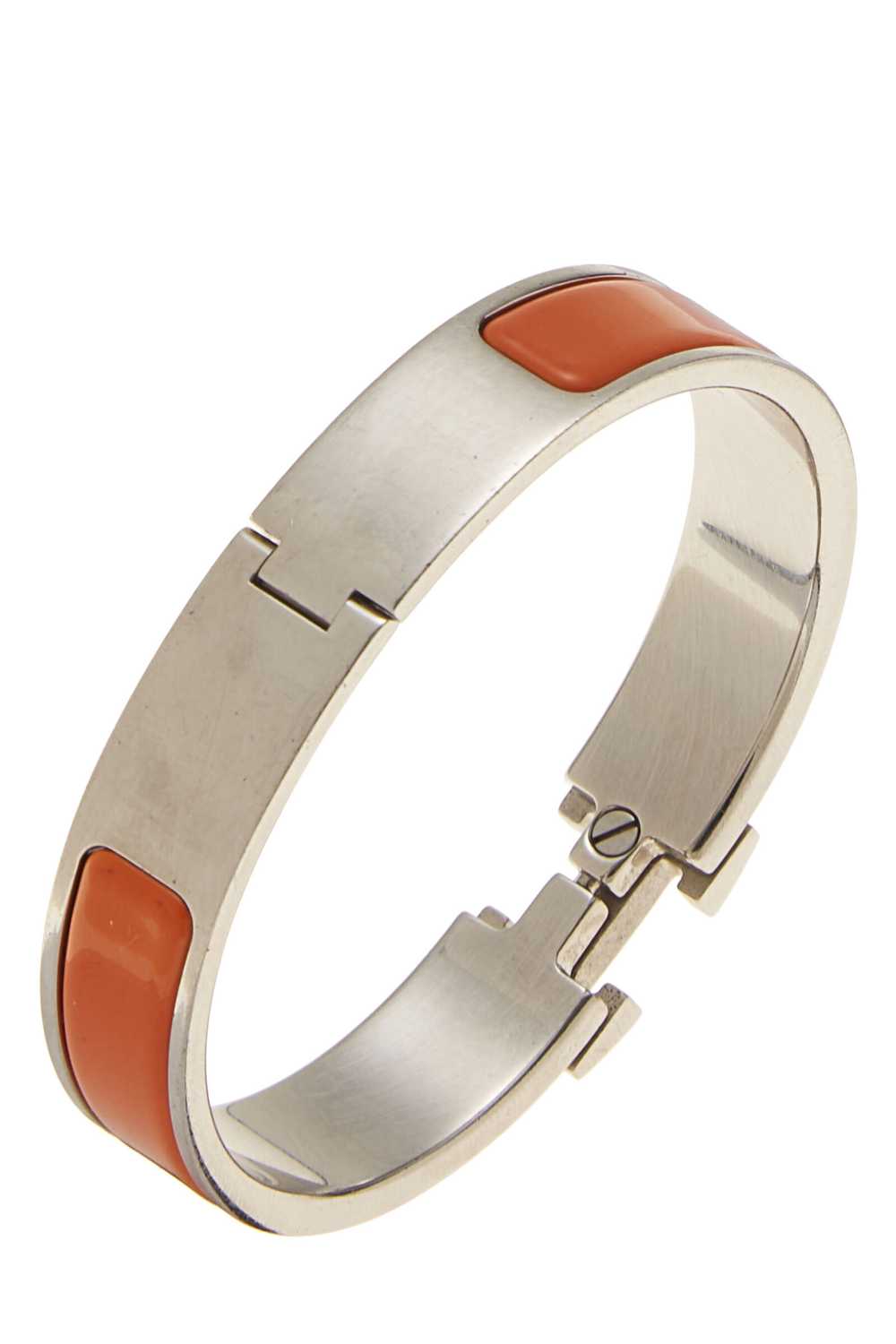 Orange Enamel Clic-Clac 'H' Bracelet Narrow - image 3