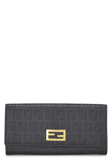 Black Zucchino Coated Canvas Continental Wallet