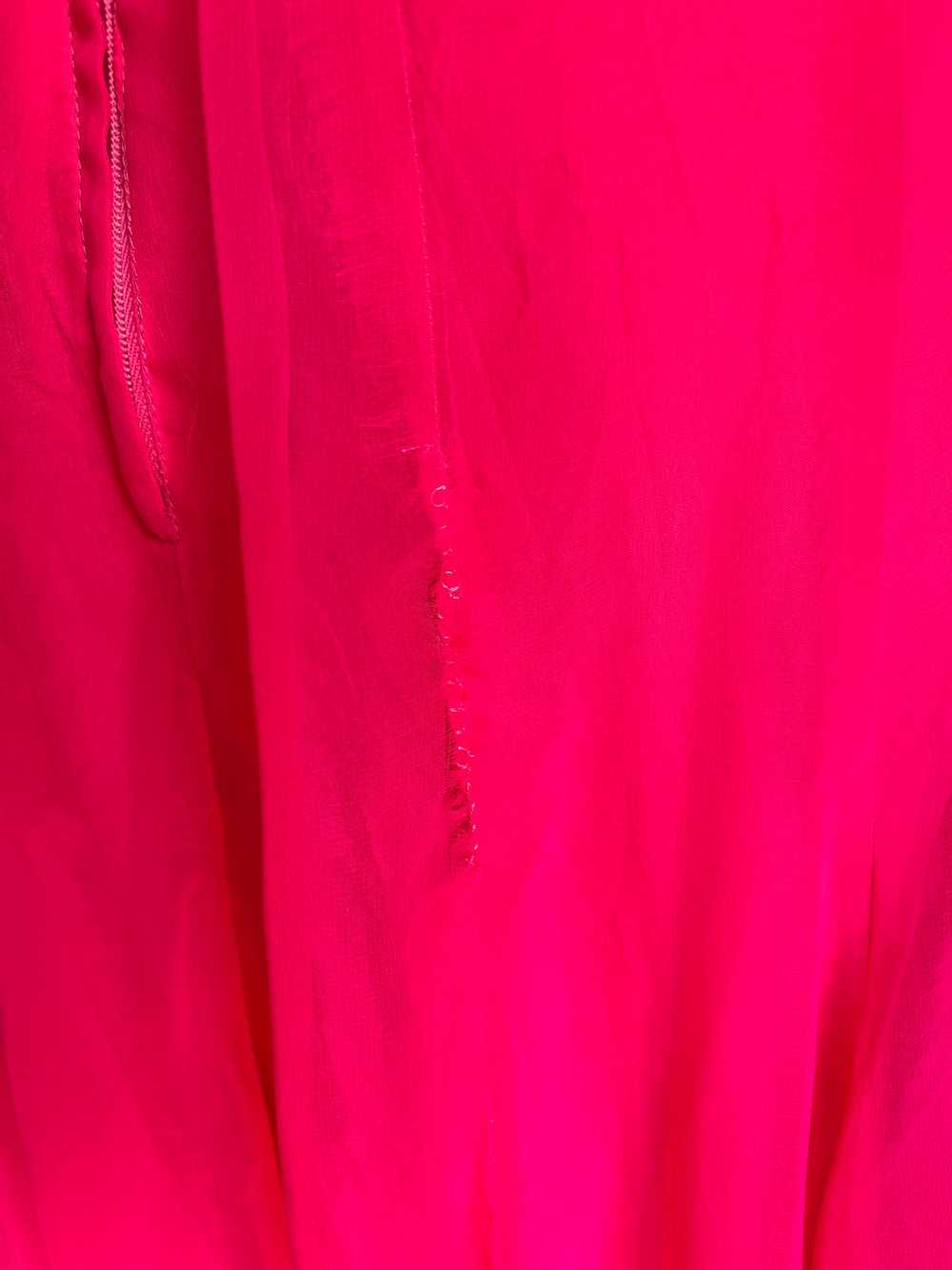 1960s Miss Elliette Shocking Pink Chiffon Dress - image 10