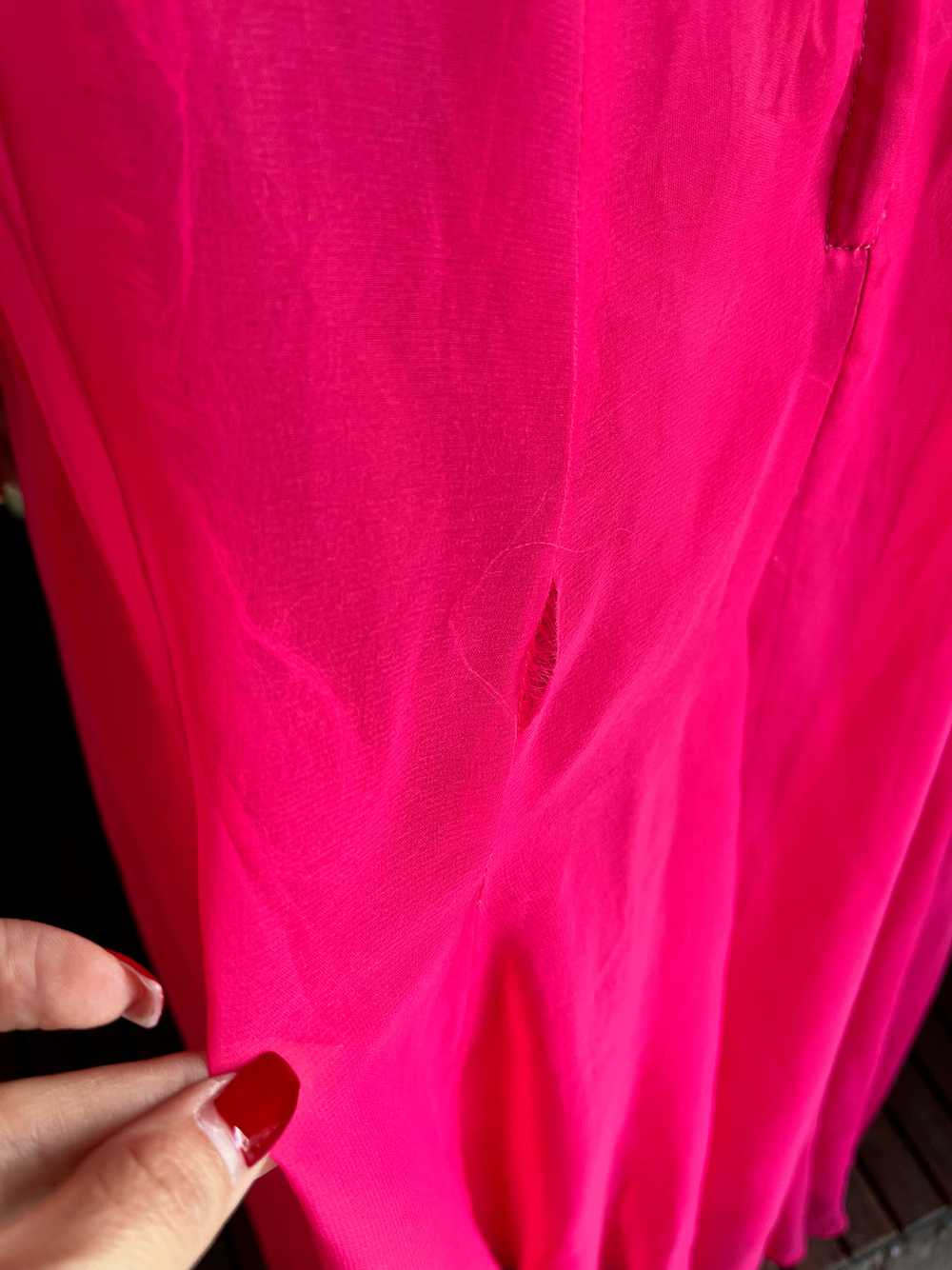 1960s Miss Elliette Shocking Pink Chiffon Dress - image 11