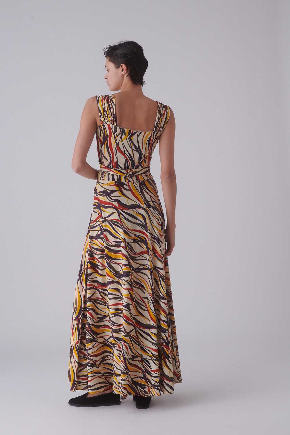 1930s Print Gown - image 2