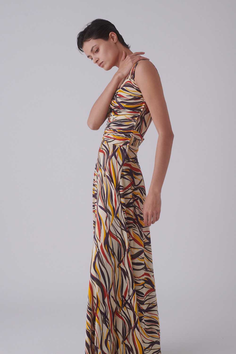 1930s Print Gown - image 4