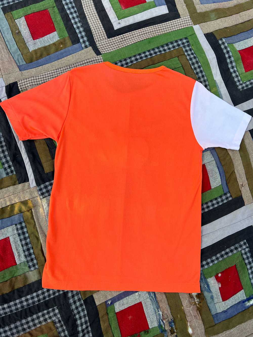Vintage 1960's Orange and White Heart T-Shirt, Un… - image 5