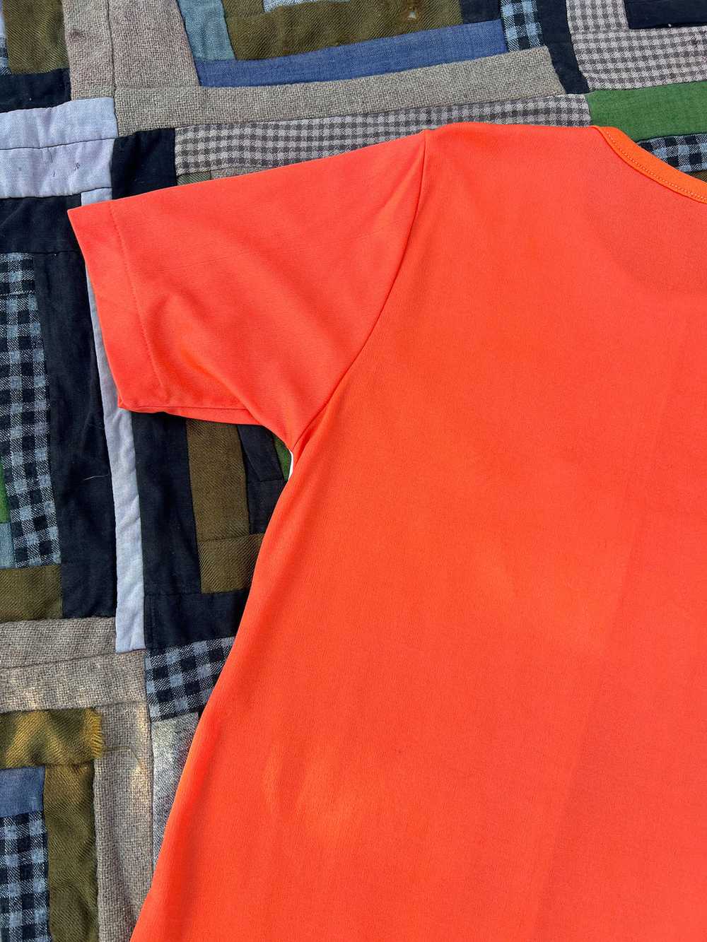 Vintage 1960's Orange and White Heart T-Shirt, Un… - image 6
