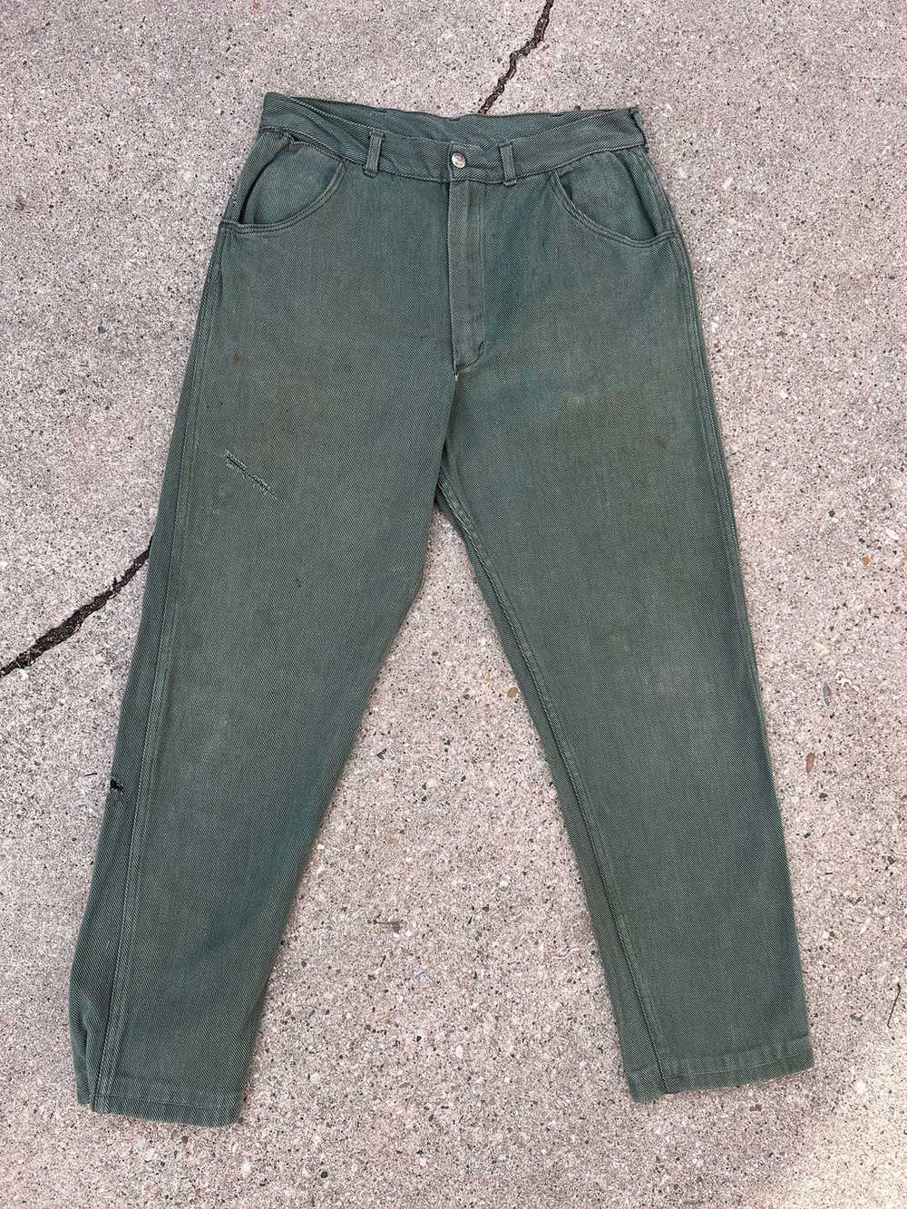 Vintage 1950's - 1960's Green Tuffies Pants, 60's… - image 1