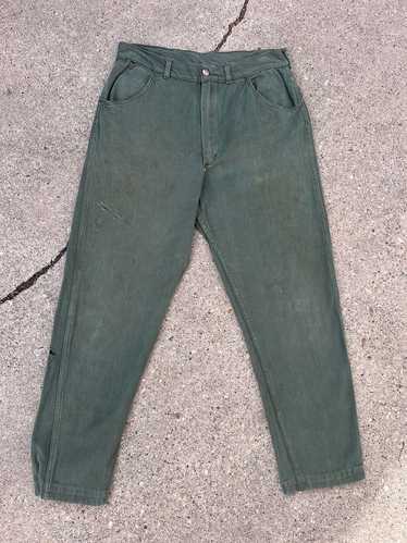 Vintage 1950's - 1960's Green Tuffies Pants, 60's 
