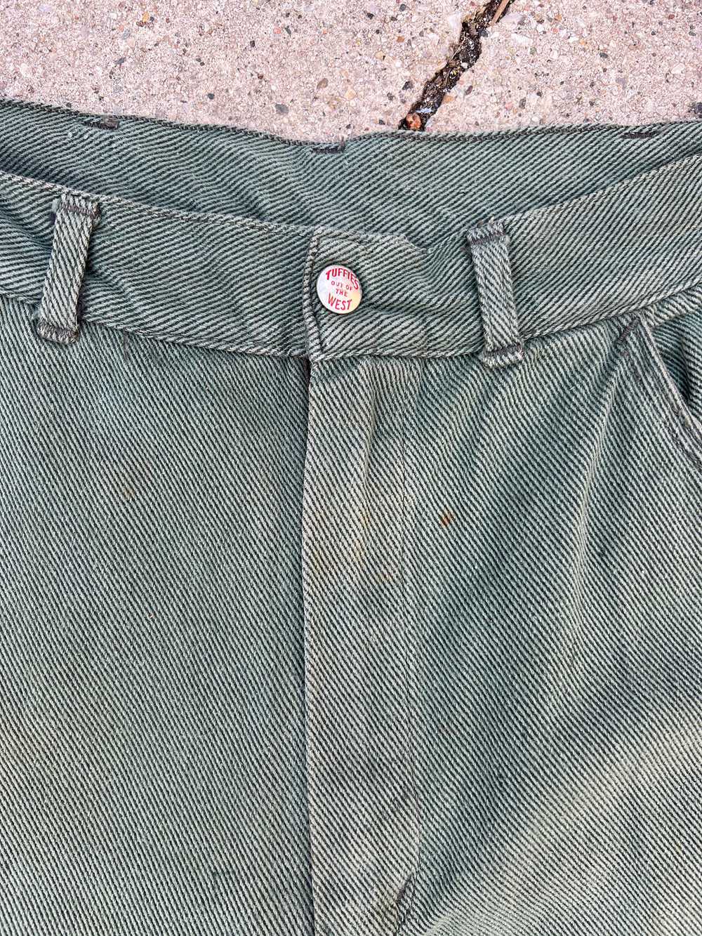 Vintage 1950's - 1960's Green Tuffies Pants, 60's… - image 2