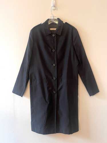 Vintage Y2K Prada Black Silk & Wool Coat (42)