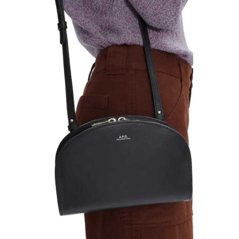 APC Demi-lune leather handbag - image 3