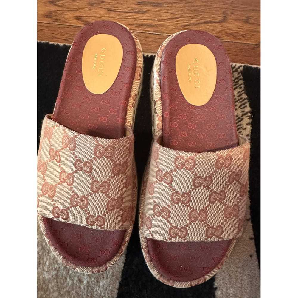 Gucci Double G cloth sandal - image 2