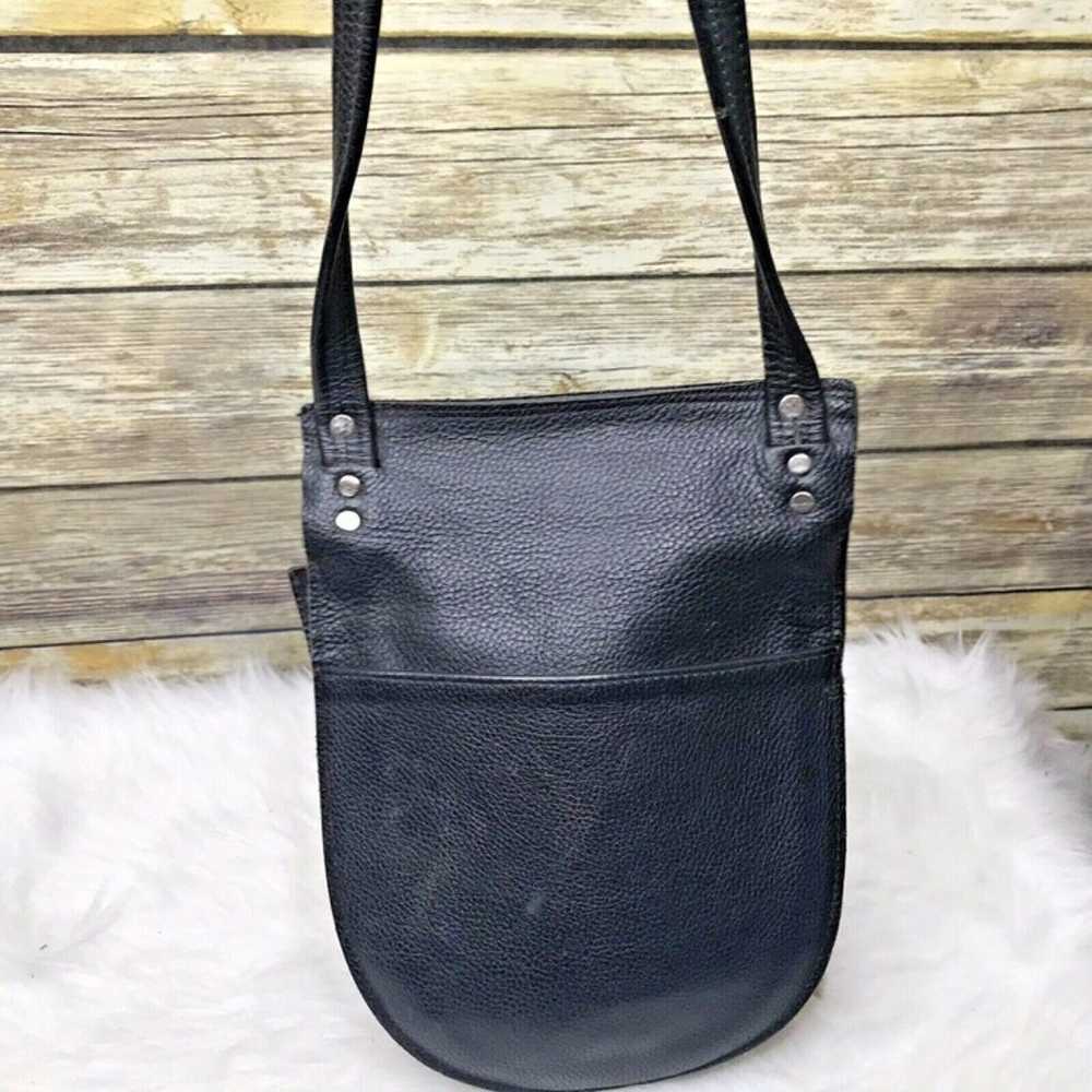 Artisan Black Leather Western Boho Bag - image 5