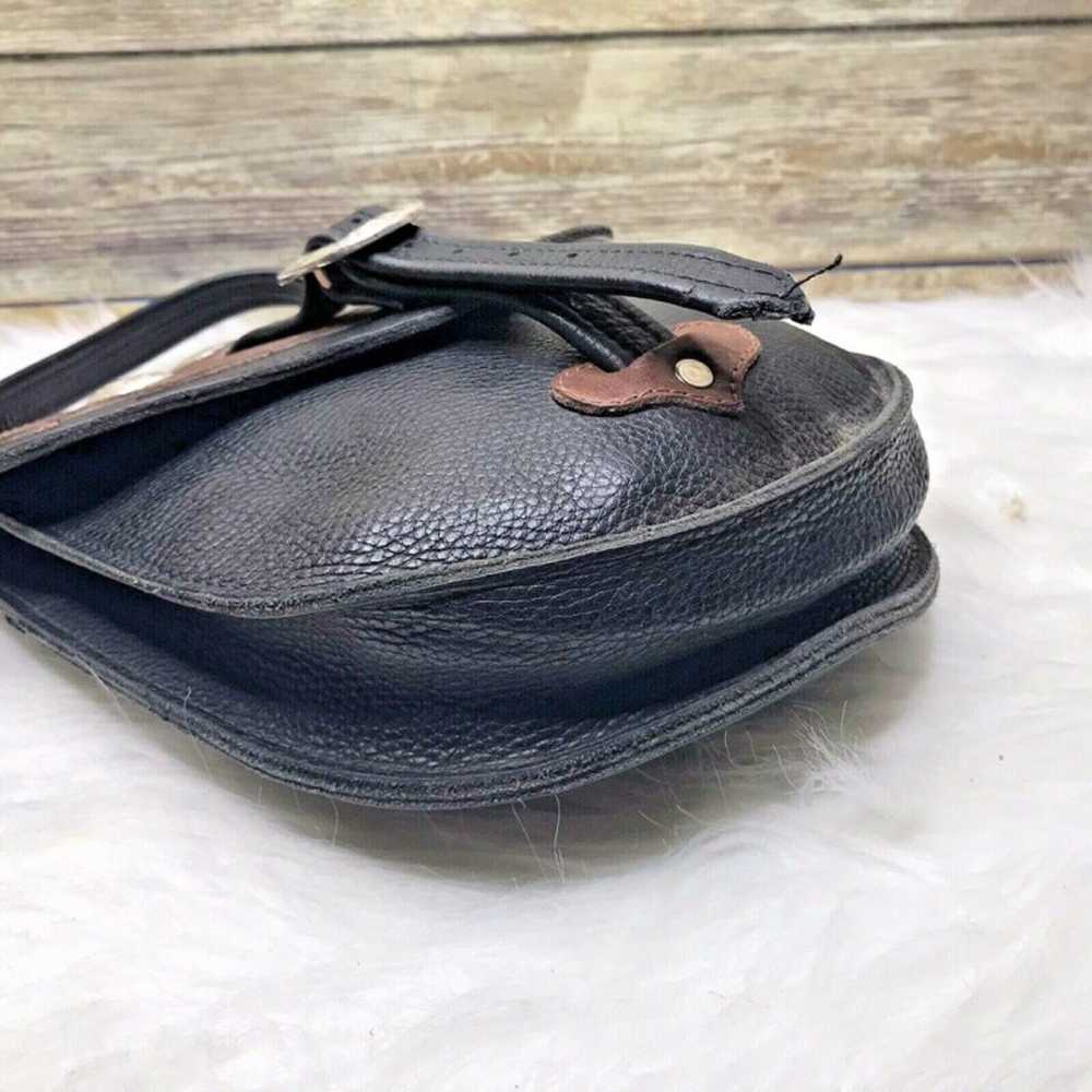 Artisan Black Leather Western Boho Bag - image 7