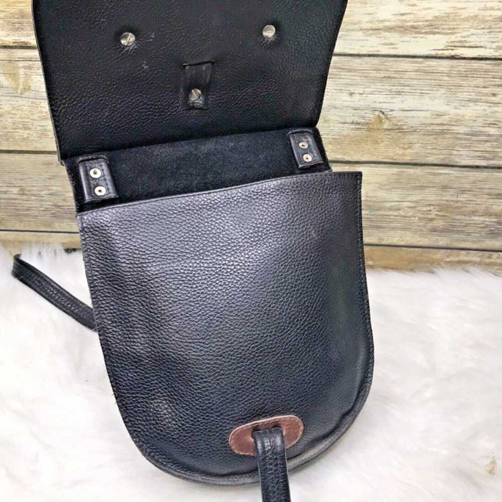 Artisan Black Leather Western Boho Bag - image 8