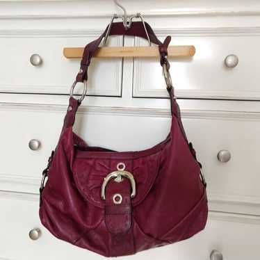 B Makowsky Leather Handbag Purse - image 1