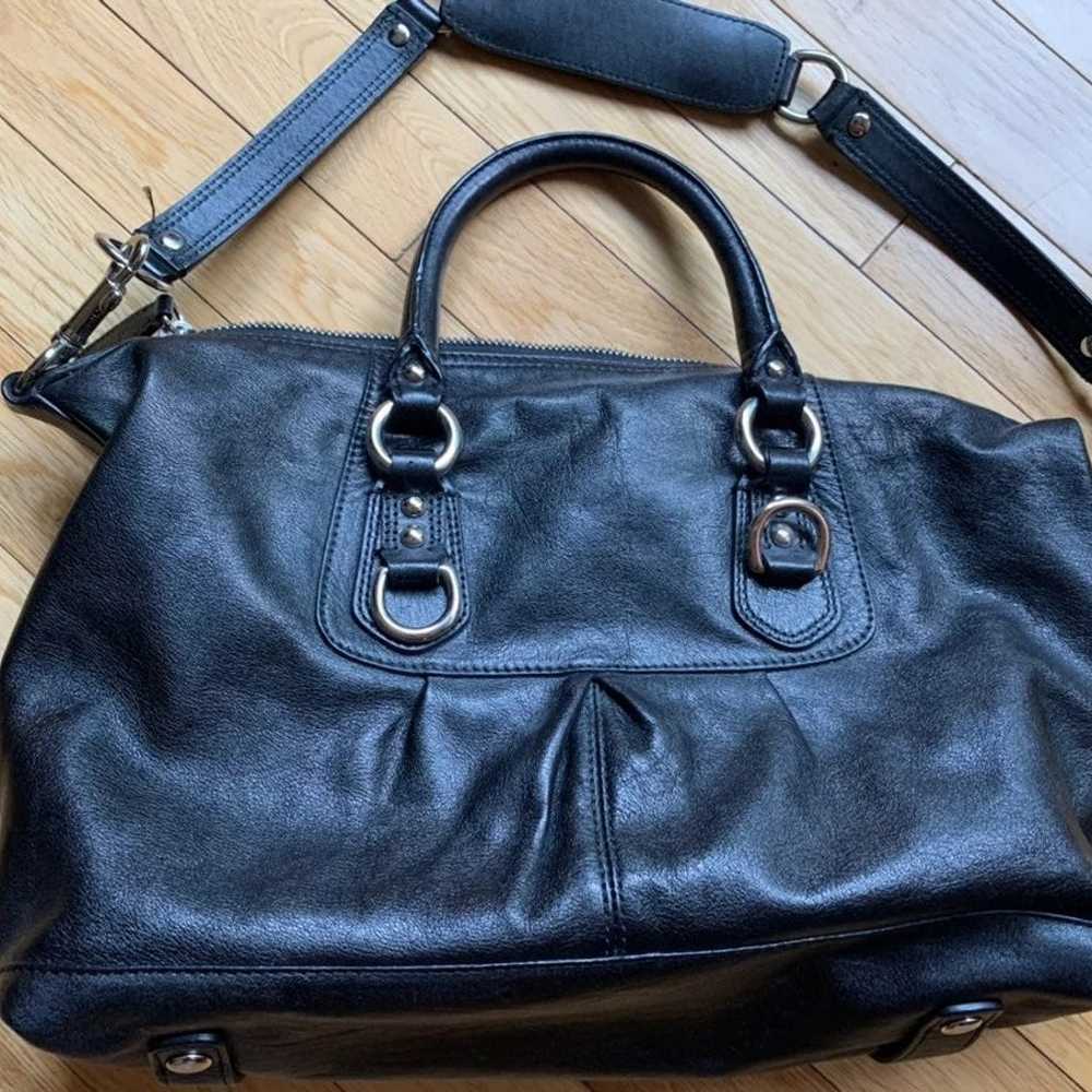 Coach Black Leather Handbag - image 2