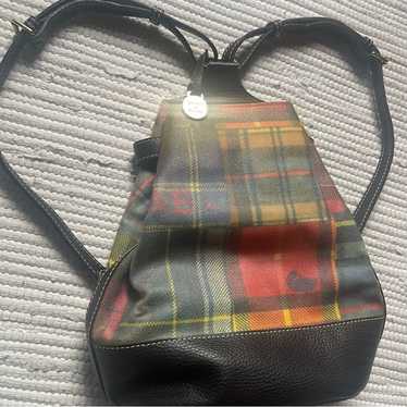 Dooney and Bourke Collection Patched Plaid Backpac