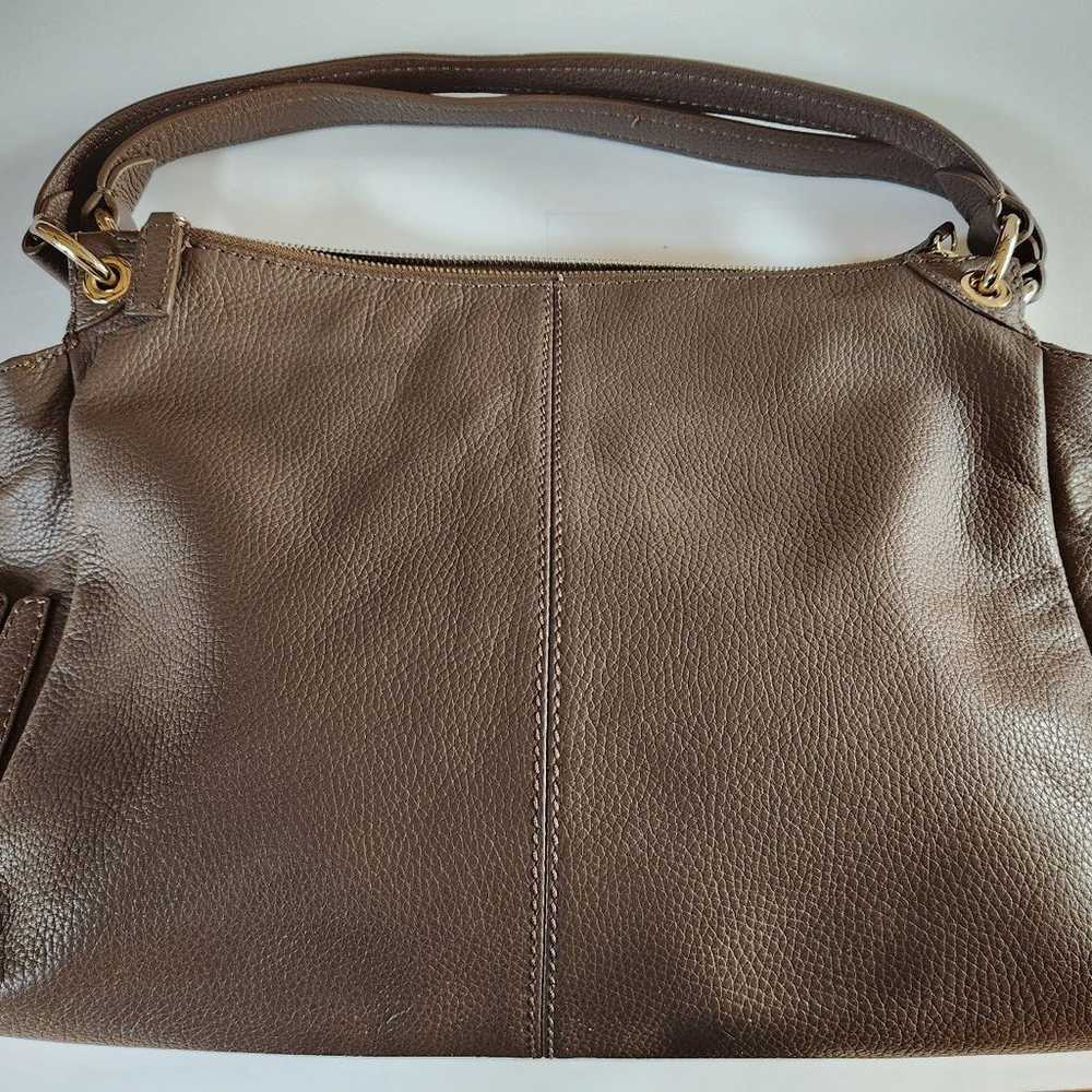 Luana - Layla Brown Large Italian Leather Shoulde… - image 3