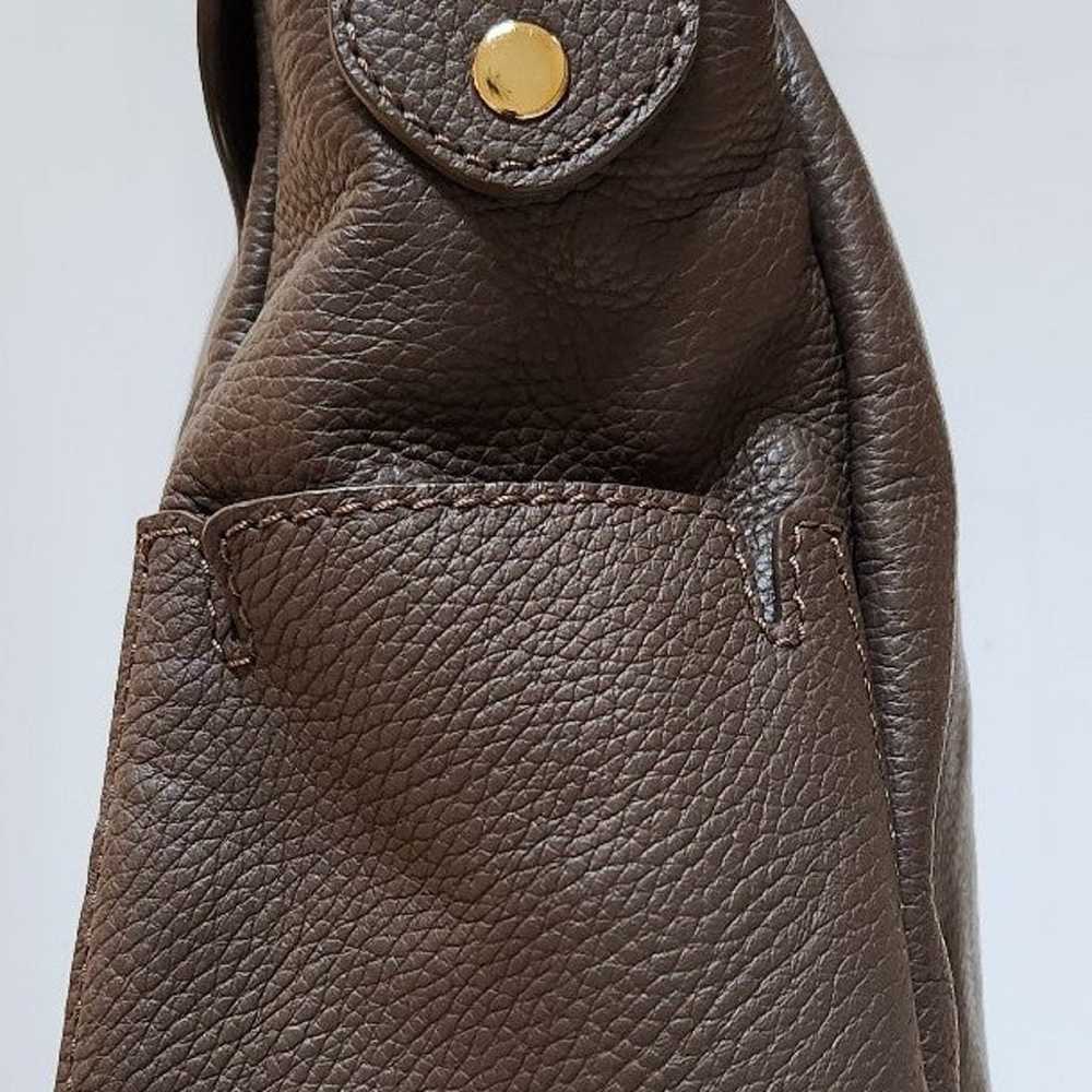 Luana - Layla Brown Large Italian Leather Shoulde… - image 4