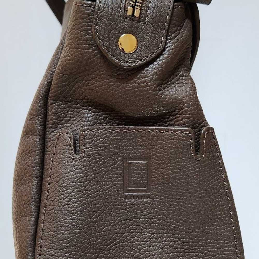 Luana - Layla Brown Large Italian Leather Shoulde… - image 5