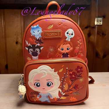 Frozen 2 Floral Mini Backpack EUC and FUNKO Keych… - image 1