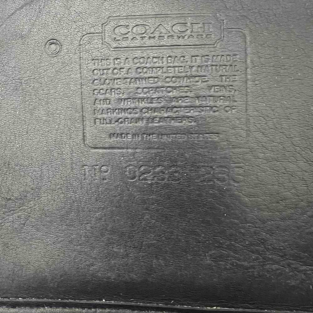 COACH NYC Vtg 70s Black Leather Clutch/Shoulder B… - image 11