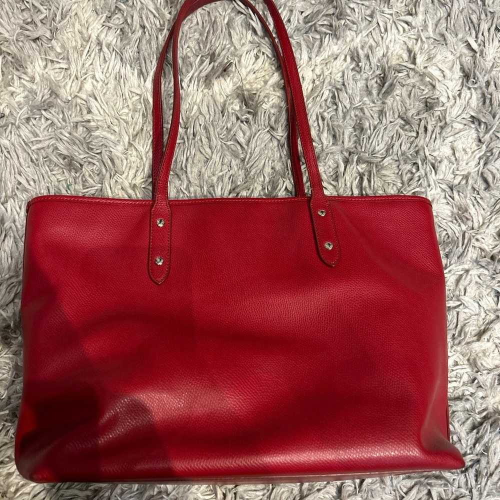 Red coach purse, tote, bag - image 3