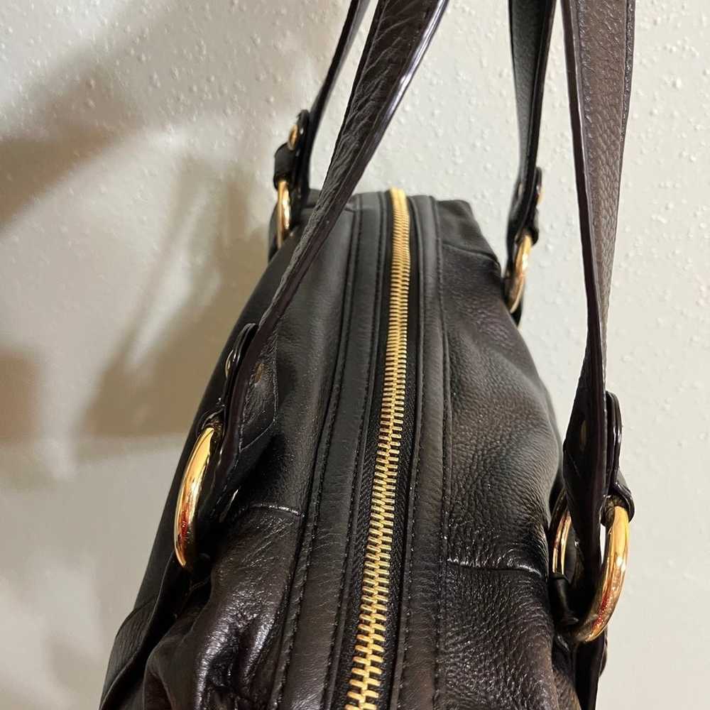 Like New Michael Kors Fulton Satchel Black Pebble… - image 7