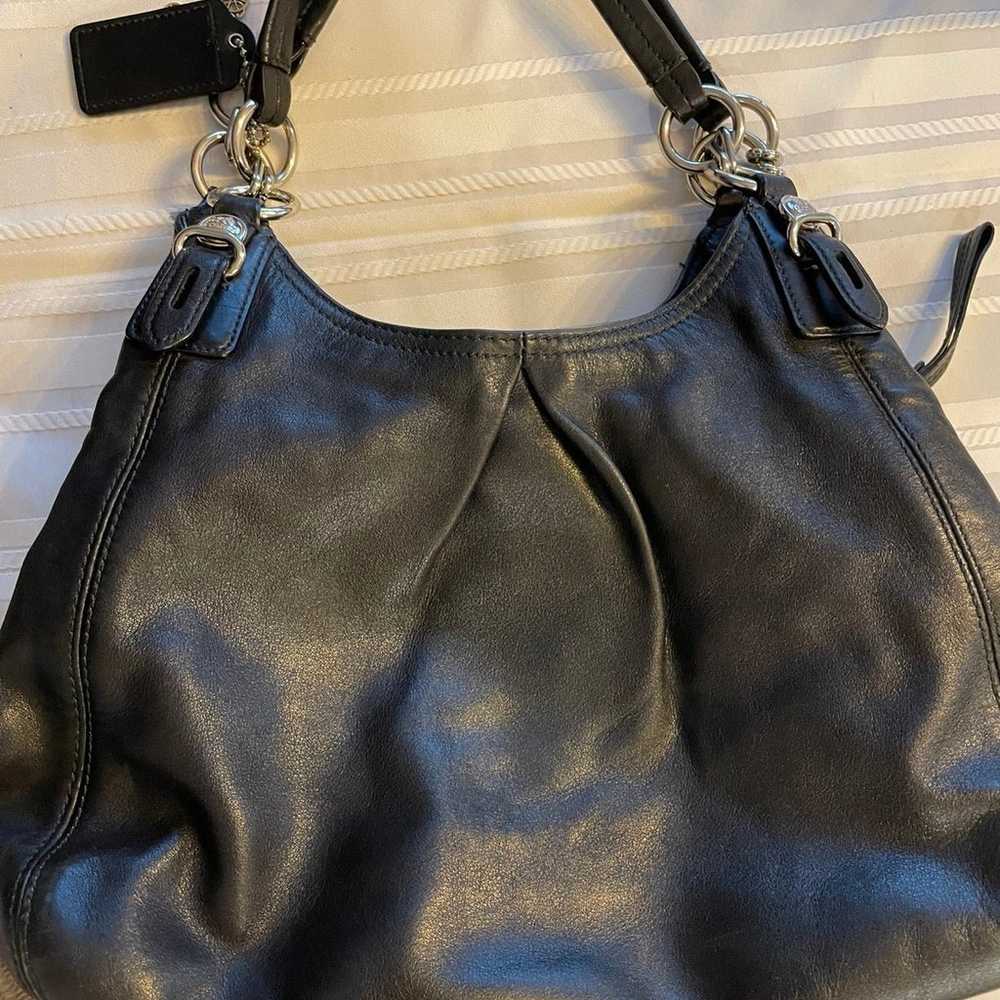Coach leather shoulder bag - image 1