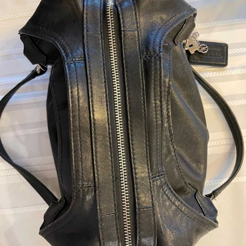 Coach leather shoulder bag - image 5