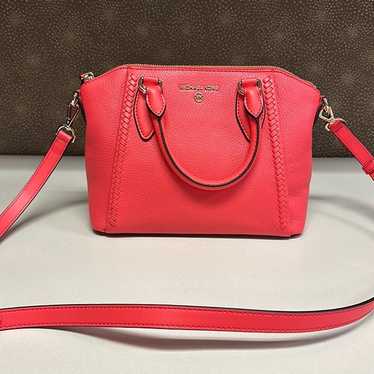 Michael Kors Sienna Leather Satchel Handbag Cross… - image 1