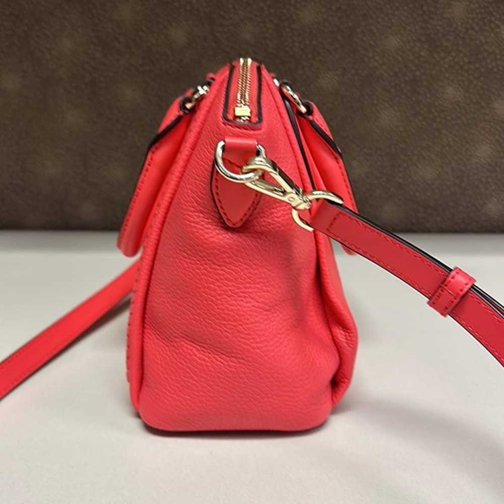 Michael Kors Sienna Leather Satchel Handbag Cross… - image 3