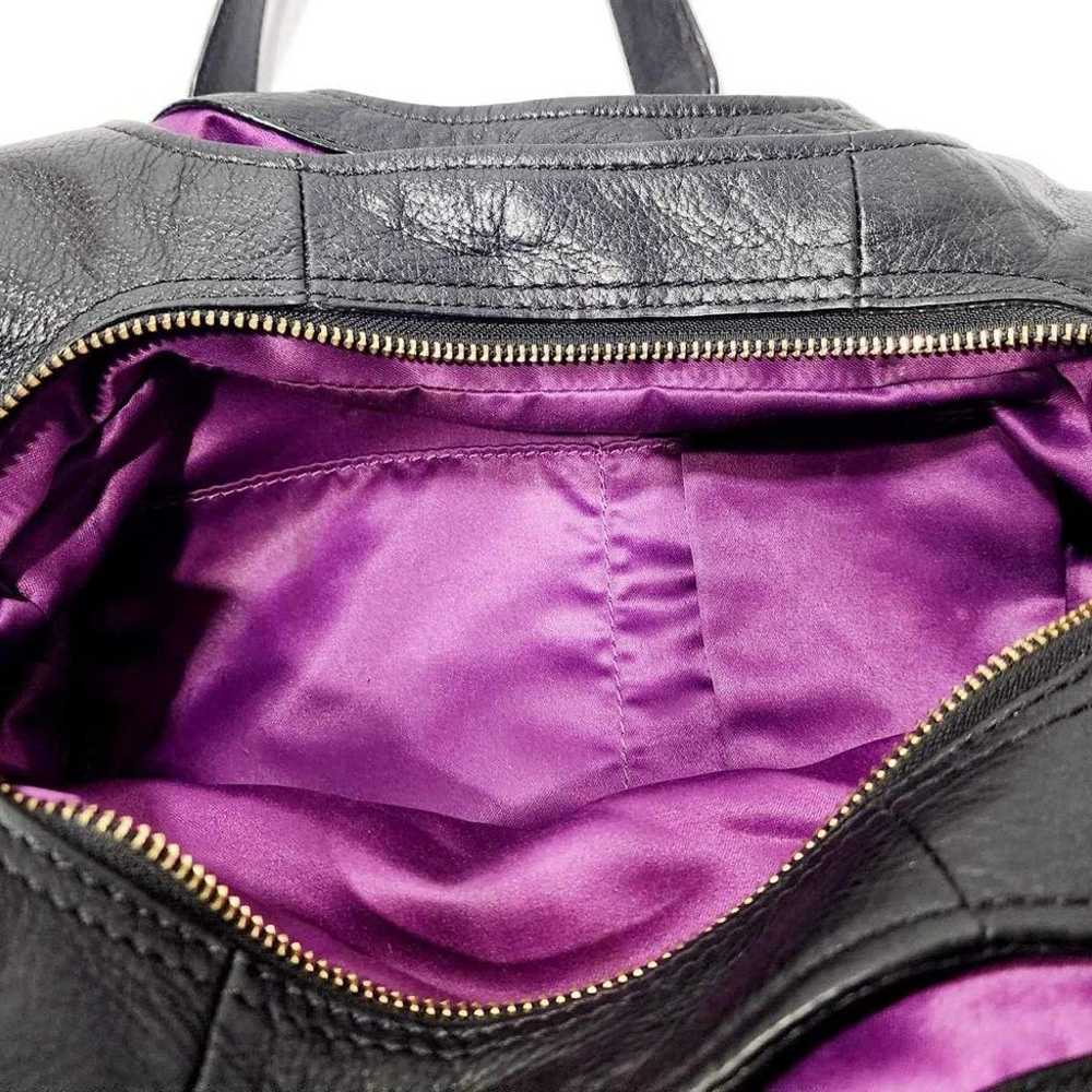 Coach Black Madison Leather Purse with Purple Lin… - image 9
