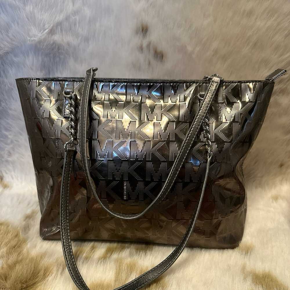 Authentic Silver Michael Kors Shoulder Purse - image 2