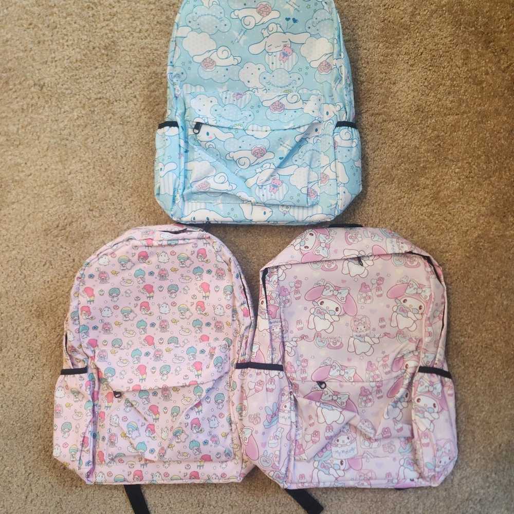 3 sanrio backpacks my Melody twin star and Cinamo… - image 1