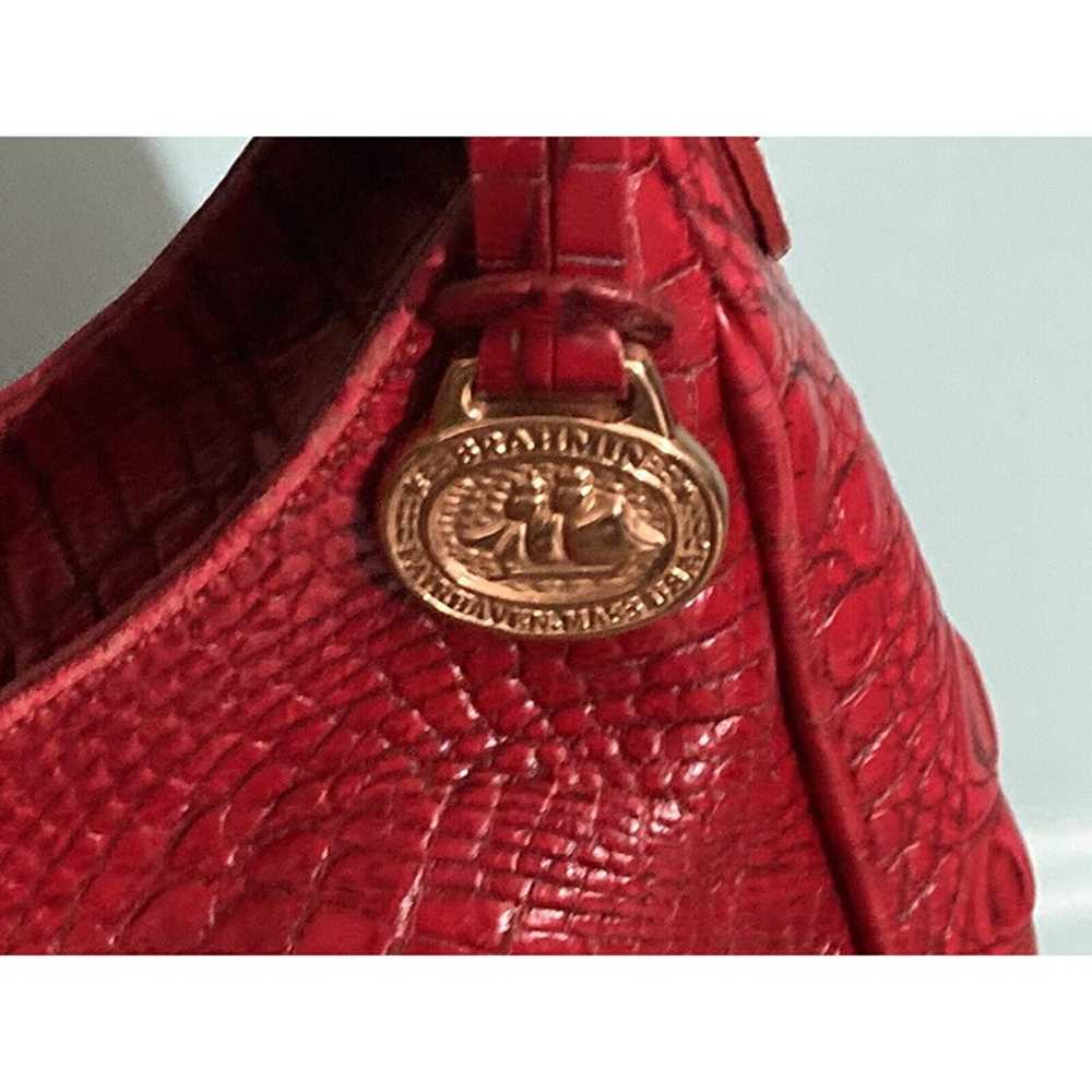 Brahmin Red Crocodile Grain Shoulder Bag Shoulder… - image 3