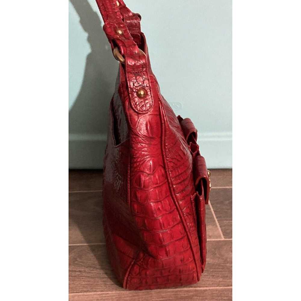 Brahmin Red Crocodile Grain Shoulder Bag Shoulder… - image 8