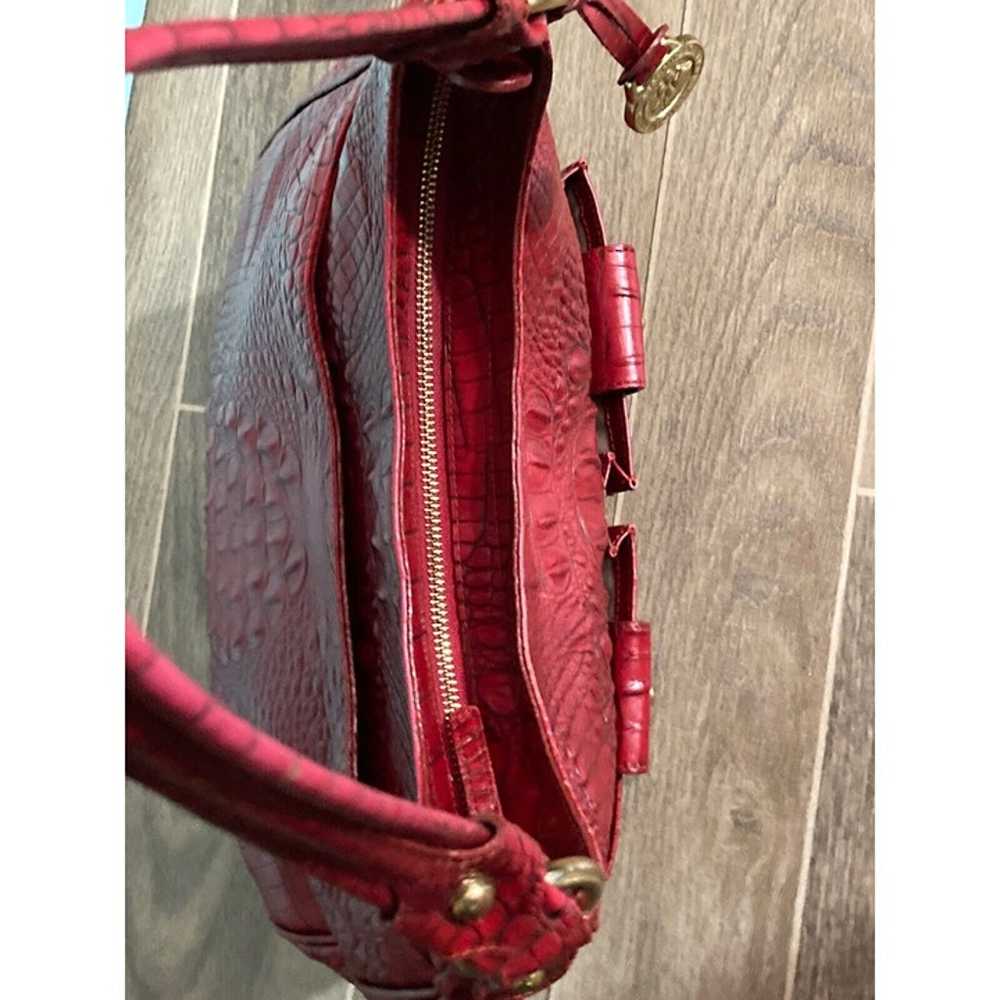 Brahmin Red Crocodile Grain Shoulder Bag Shoulder… - image 9