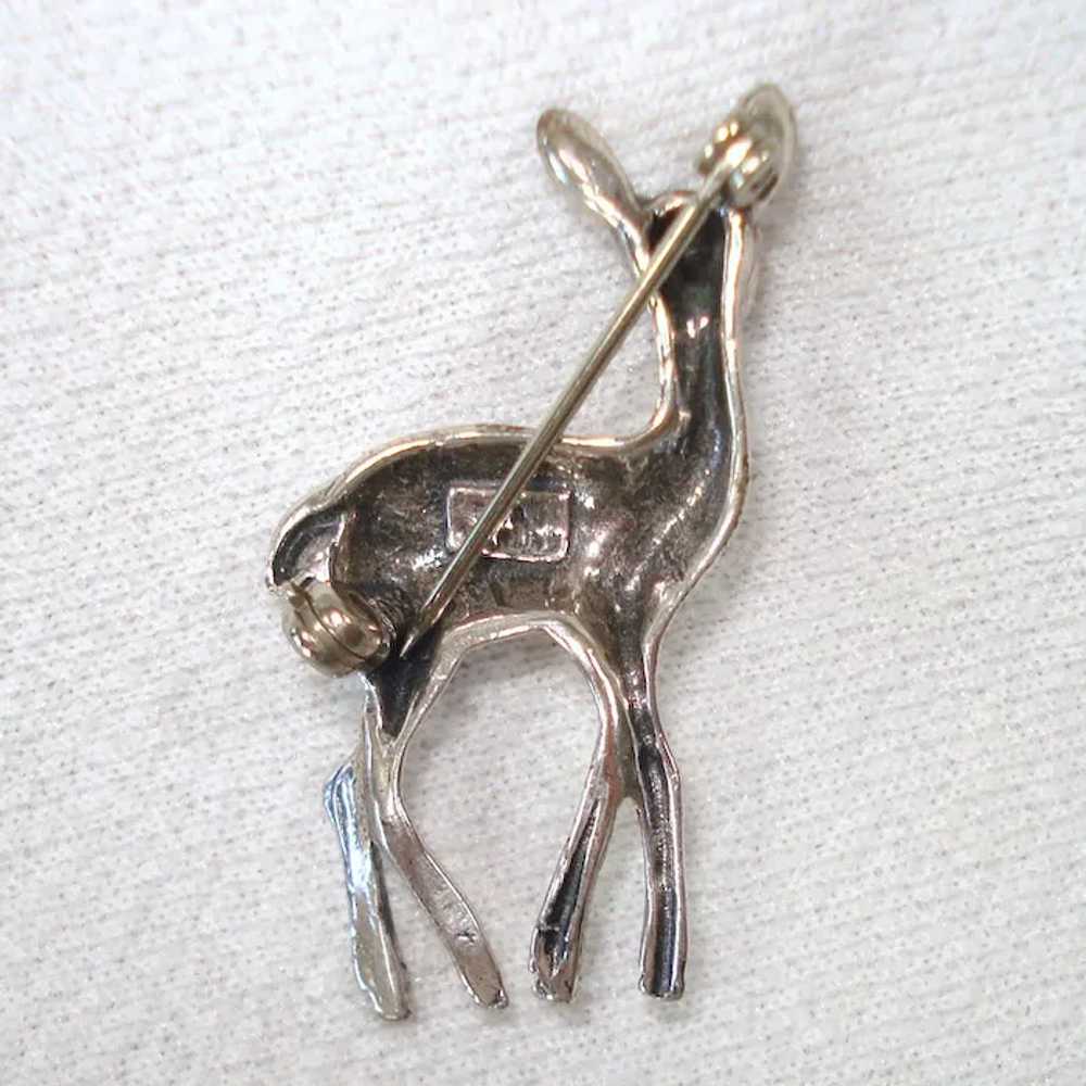 Beaucraft Sterling Silver Fawn Deer Brooch Pin - image 4