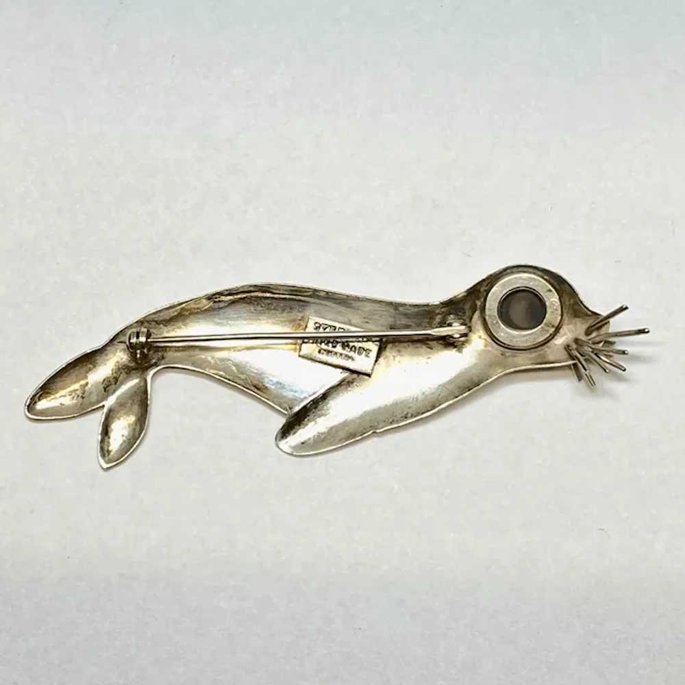 Modernist CLIFFORD RUSSELL Seal Brooch ~ Handwrou… - image 3