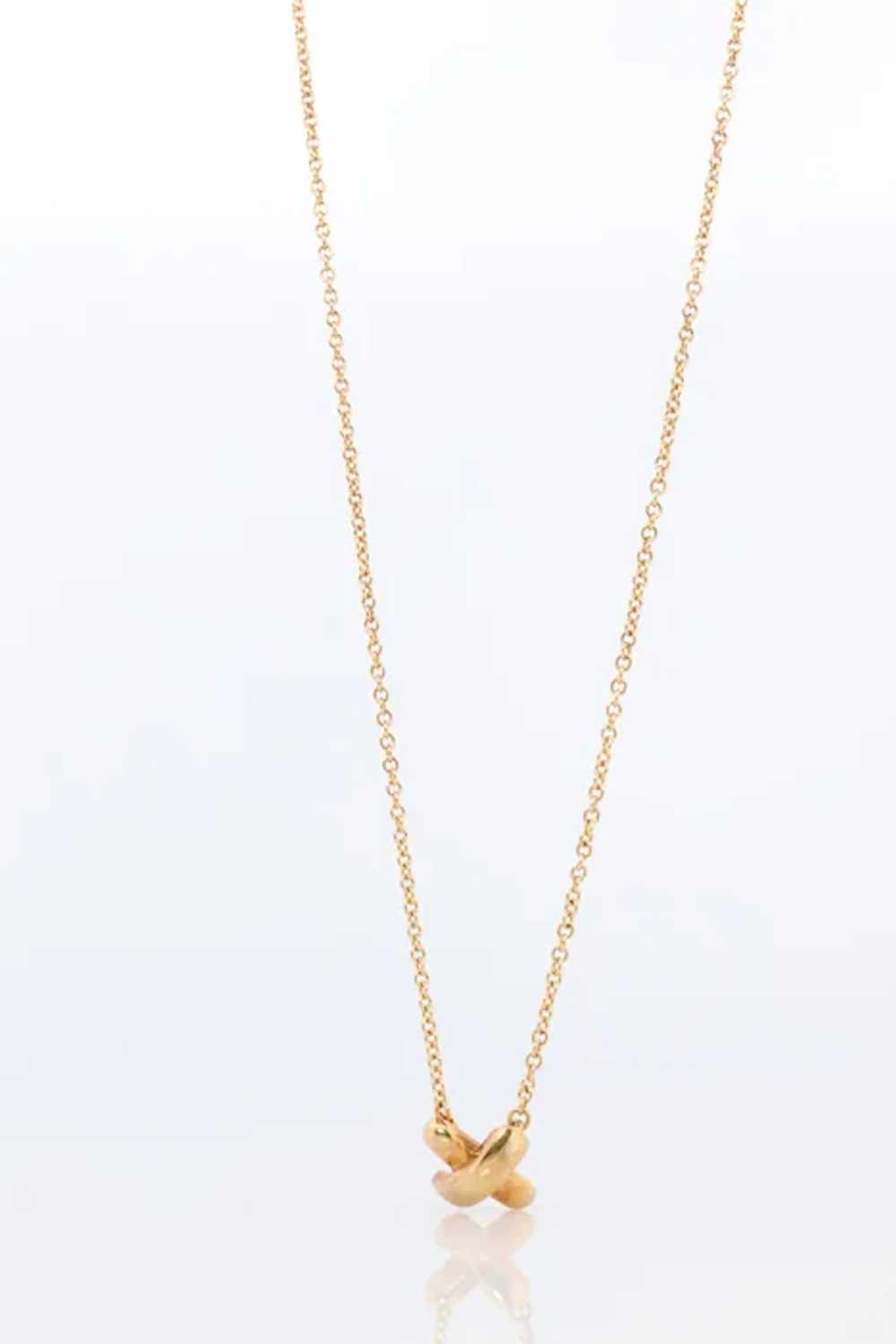 Vintage Tiffany and Co. Necklace. 18k Gold T&Co X… - image 3