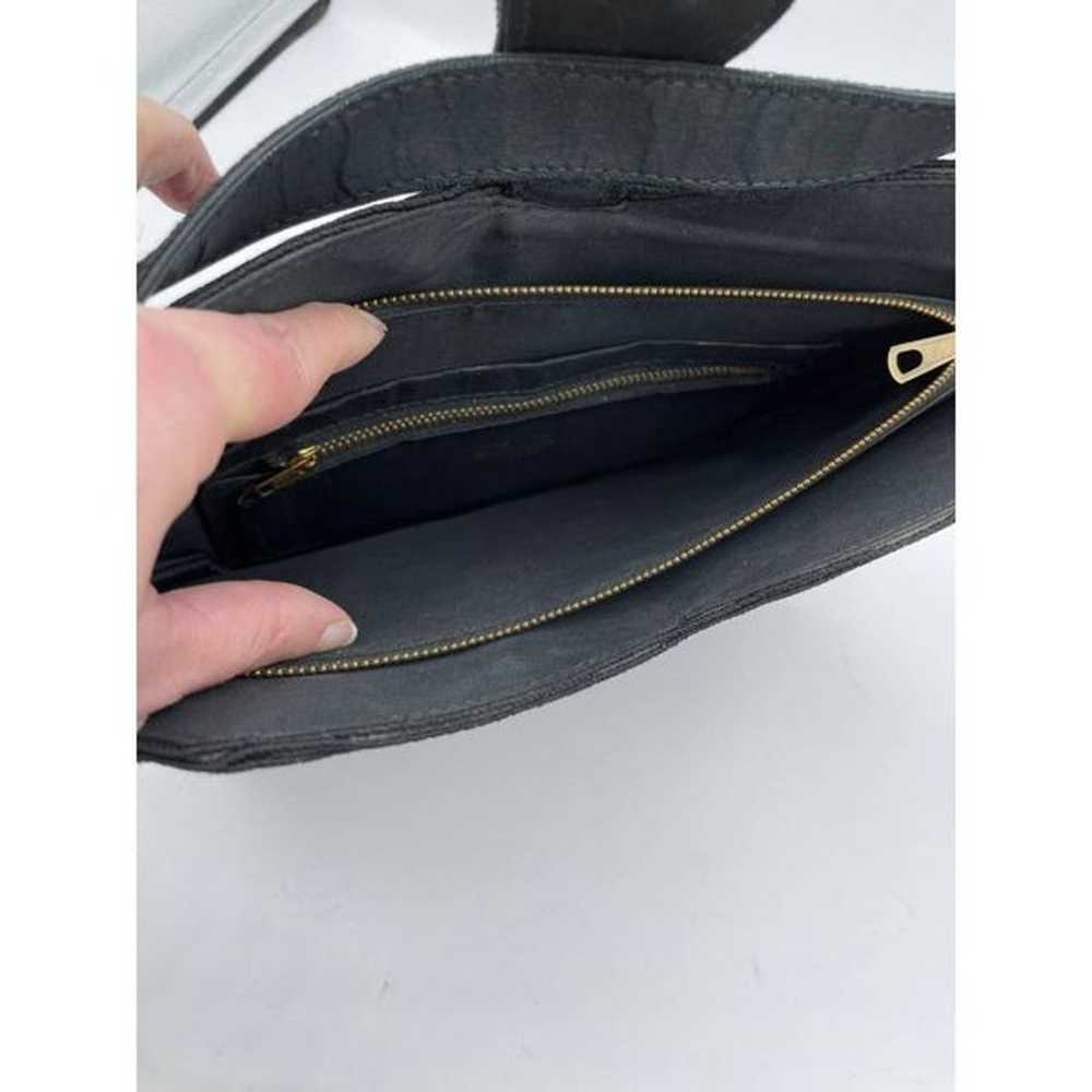 Vintage 40s 50s Genuine black rayon corde purse h… - image 6