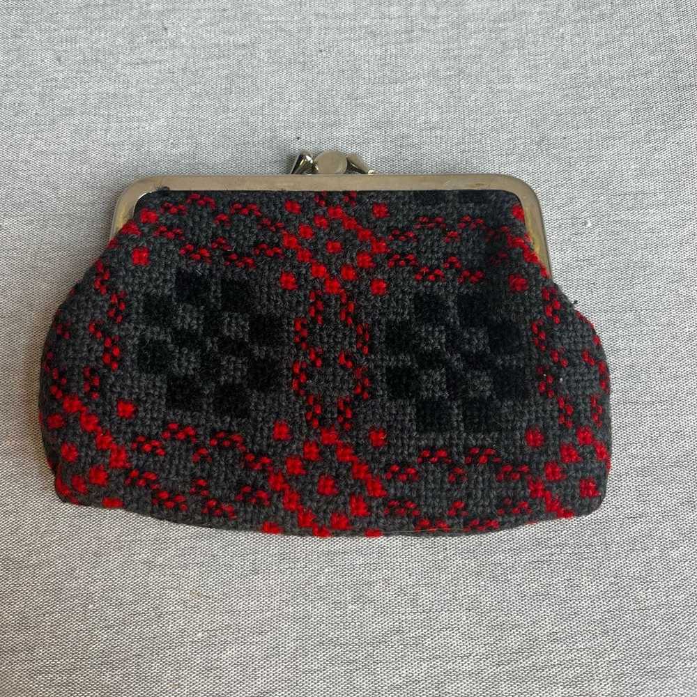 Vintage Welsh Wool Double Sided Coin Purse Metal … - image 2