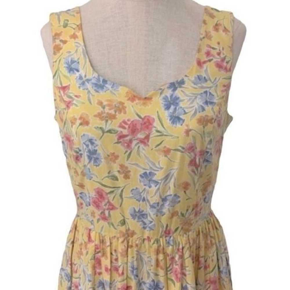 Vintage Laura Ashley Yellow Floral Sun Dress - image 3